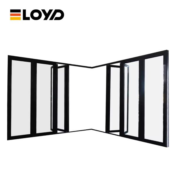 Buy cheap Bifold Sliding Folding Glass Doors Thermally Broken Double Pane from wholesalers