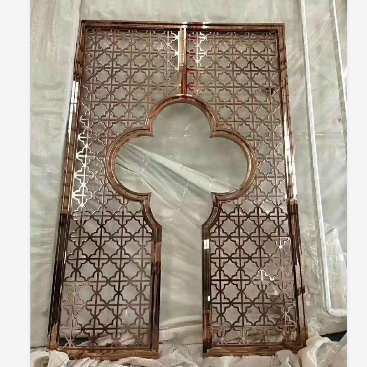 Stainless Steel Decorative Perforated Partition Panels Indoor Screens Room Dividers