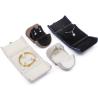 Buy cheap Multi Color Velvet Necklace And Earring Box Clamshell Shaped Jewelry Case Packaging from wholesalers