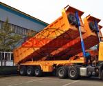 28 - 38m3 Semi Dump Trailers High Strength Steel Material Three Axle