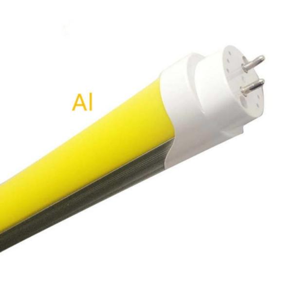 Buy cheap Yellow Cover T8 LED Tube Light with Swivel Base and Flicker-Free Design No Harmful Blue Light Ra 83 or 90 from wholesalers