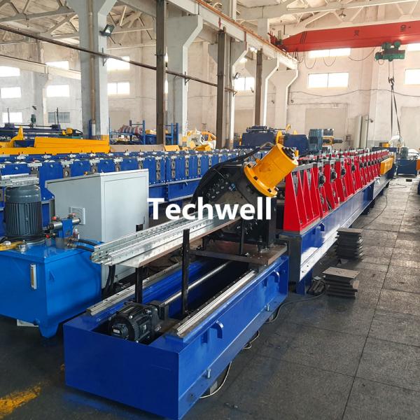 Werehouse Shelving Upright Rack Roll Forming Machine With Flying Cutting, for