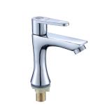 Brass Stylish Bathroom Single Cold Water Basin Taps In Chrome
