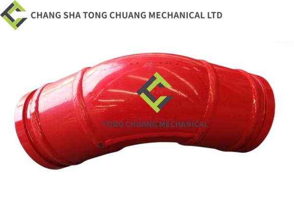 Buy cheap Sany And Zoomlion Concrete Pump Truck Parts Double Curved Straight Pipe 10455165 from wholesalers