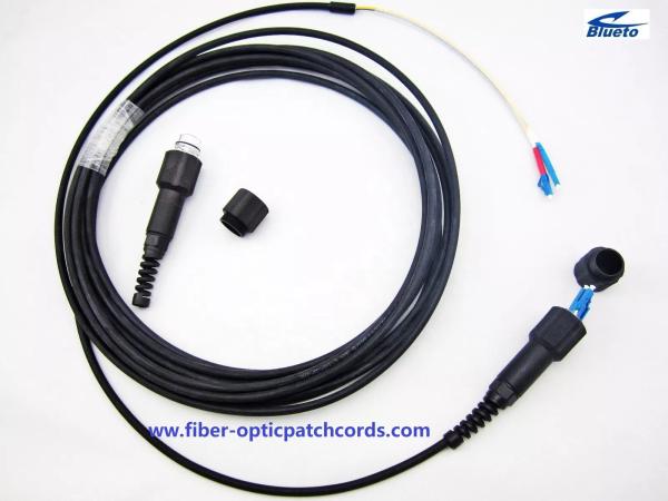 Buy cheap IP67 PDLC-lC Duplex Base Station Fiber Optic Patch Cord Fire Resistance UV Single Mode from wholesalers