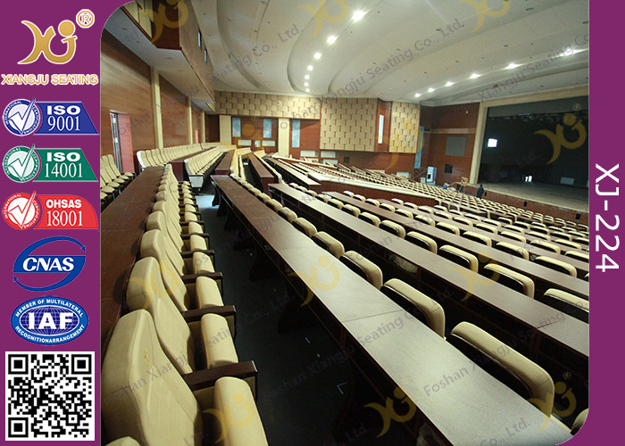 Full Upholstered Retractable Auditorium Theater Seating With Standard Dimensions
