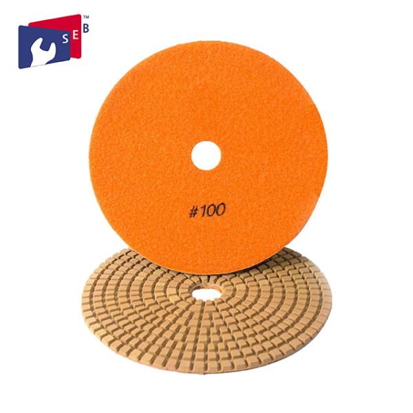 Buy cheap Orange Diamond Stone Polishing Pads , 5 Inch Concrete Polishing Pads from wholesalers