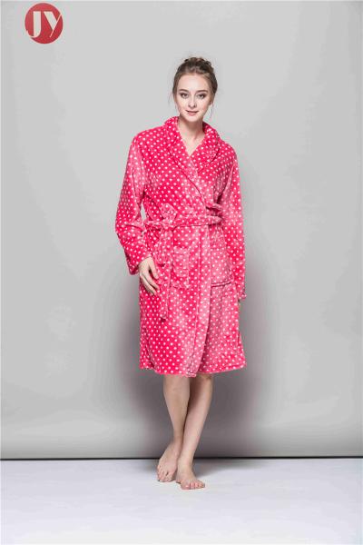 Buy cheap Luxury Fleece Dressing Gowns Shawl Collar Super Soft Winter Sleep Gown Fleece Women Night Gown And Women Robes Long B from wholesalers