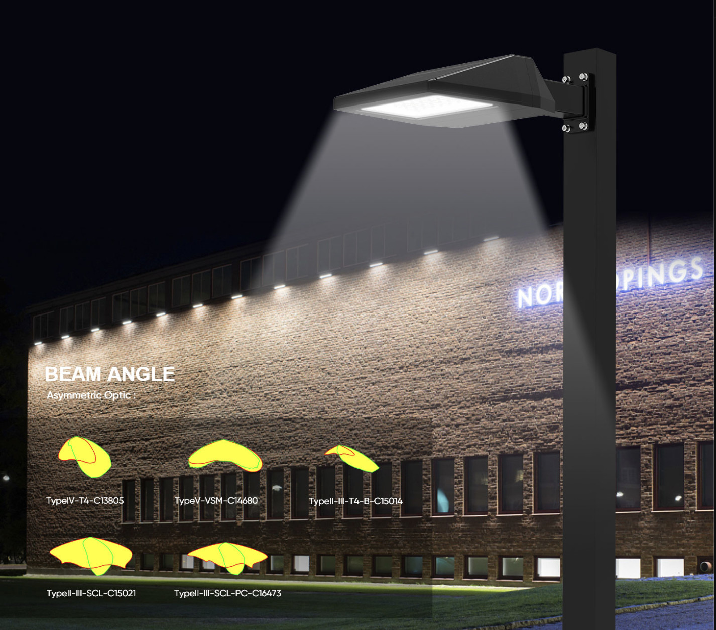 100W LED Garden Light IP66 IK09 Garden Lantern Light 4000K Pathway LED Light