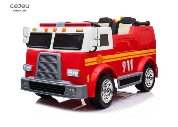 Buy cheap 2 SeatS 3km/Hr Kids Ride On Toy Car 37 Months Ride On Fire Truck 12v Lights from wholesalers