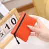 Buy cheap 2024 New lychee pattern zipper coin purse solid color PU soft leather women coin card bag from wholesalers