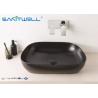Buy cheap Semi counter Black Glazed art basin sink For Hotel , Bathroom art wash basin from wholesalers