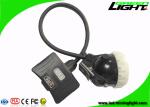 Black LED Mining Light Safety Underground Cap Lamp 10000lux 5.2Ah Rechargeable