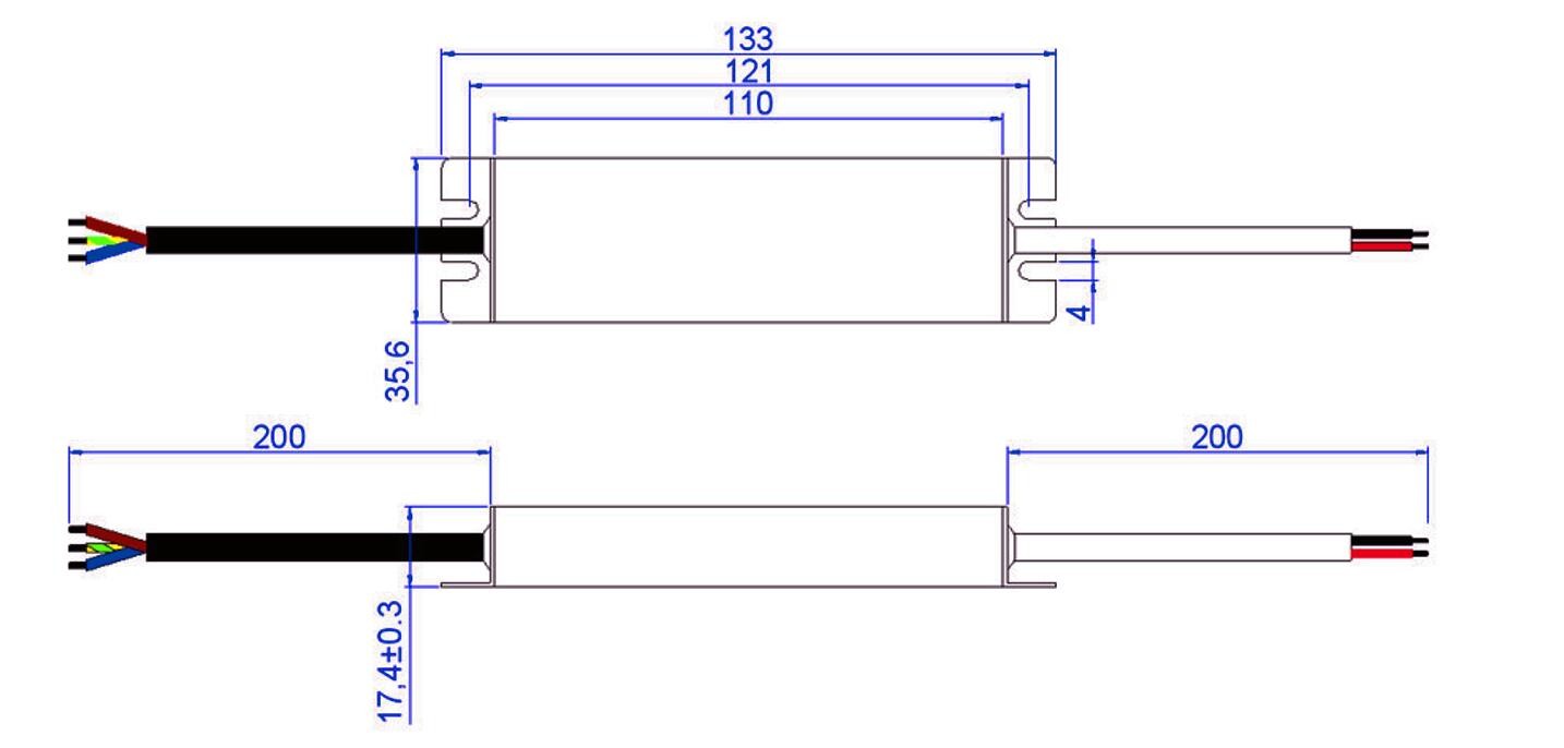 Waterproof DC 12V 20W Slimline LED Driver Start Delay Design For Strip Light
