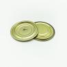 Buy cheap 211 65mm Diameter BPA FREE, Gold Color Metal Can Lids, for dry food, dairy food, fruits and vegetables from wholesalers