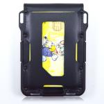 Multifunctional 10 in 1 Pocket Leather Flap Aluminium Card Wallet Anode