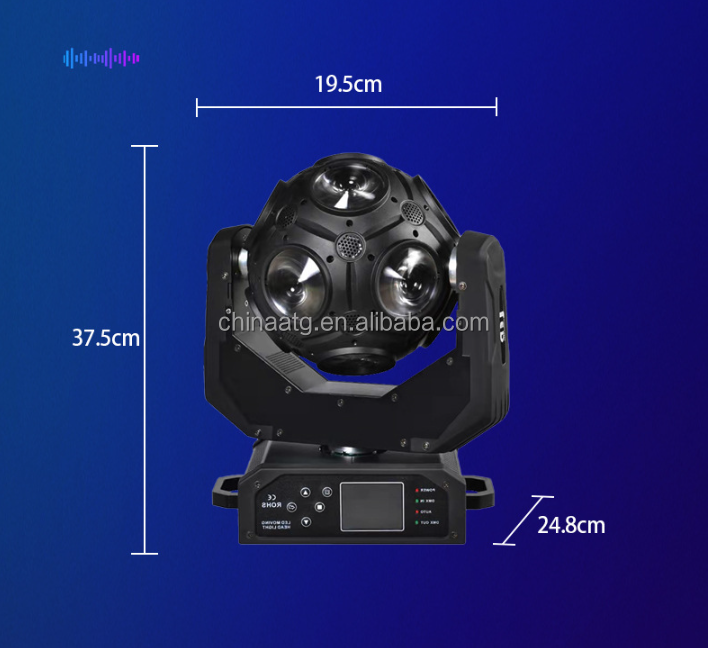 Football LED Moving Head Light 12 10W With RGBW 4 In 1 Control And Self Walking