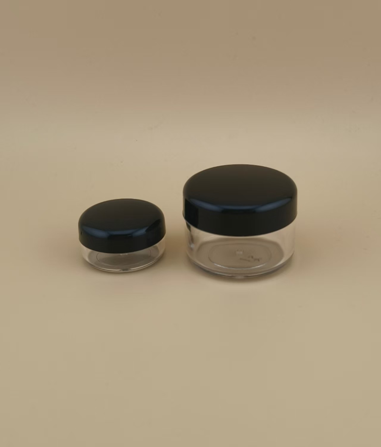 Small Clear Plastic Cream Jar With Screw Lid For Lotion