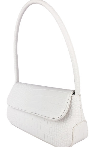 White Pu leather handbags Young lady's bag