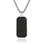 Fashionable Forged Carbon Fiber Pendant Men's Forged Carbon Fiber Chain Necklace