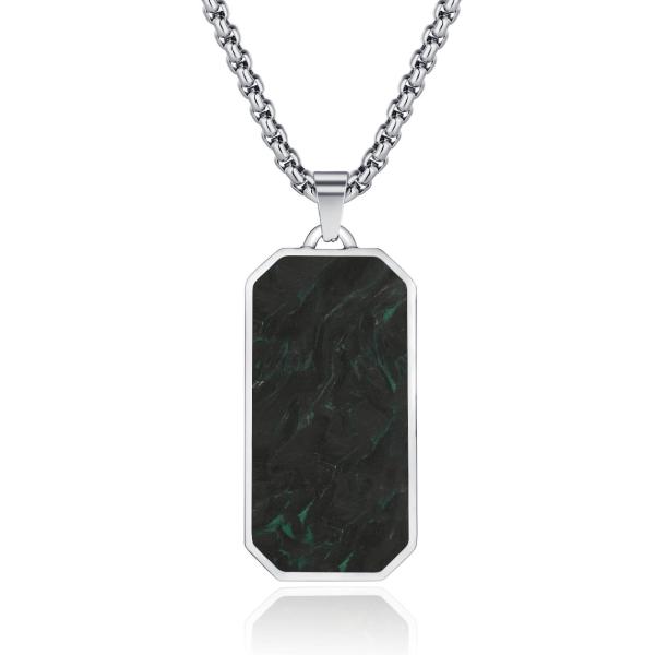Buy cheap Fashionable Forged Carbon Fiber Pendant Men's Forged Carbon Fiber Chain Necklace Customized from wholesalers