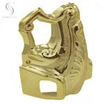 Gold Plating Coffin Ornaments 4#G , Customized Coffins And Caskets Accessories