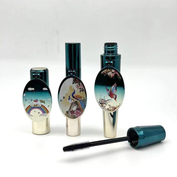 Buy cheap 8ml ABS Green Mascara Tube Eyelash Tube Bottle With Mirror from wholesalers