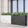 Buy cheap Modern large outdoor metal white square planter box put on the street from wholesalers