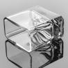 Buy cheap Hand Blown Home Decoration Glass 4 Inch Height Mini Rectangular Clear Glass Vase from wholesalers