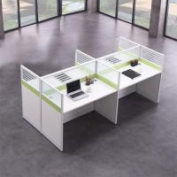 Buy cheap Cubicle Office Workstation Desks Call Center 2400mm 4 Person Workstation Table product