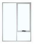 Customized Hand Crank Aluminum Casement Window with 5 27A 55 9A 5 12A 5 Glass