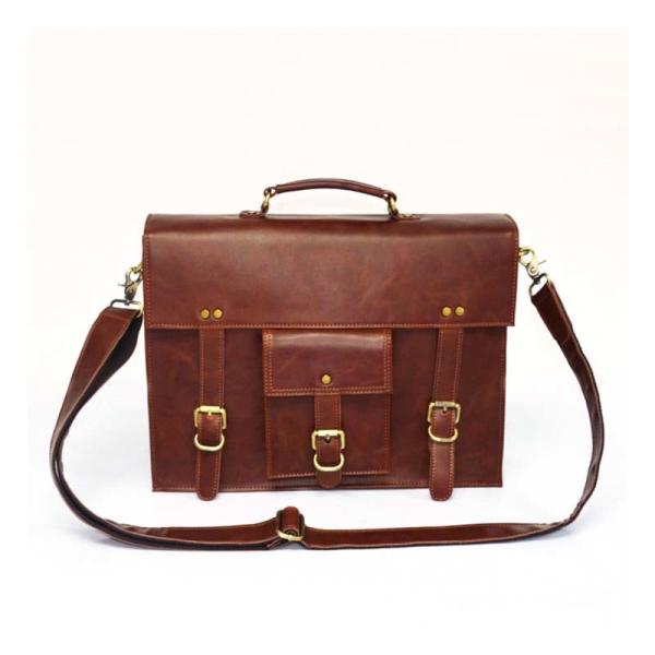 Luxury Genuine Custom Logo Briefcases Men Leather High End Business Bag Leather