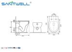European Style Free Standing Toilet Sanitary Ware Water Saving Hanging WC White