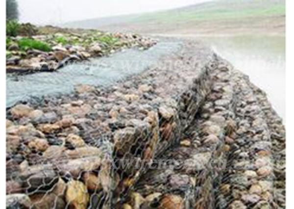 3.7mm Double Twisted Stone Filled Cages Hexagon Heavily Gabion Preventing Rock