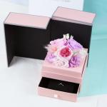 Eternal flower jewelry box for teachers' day gifts real preserved flower box