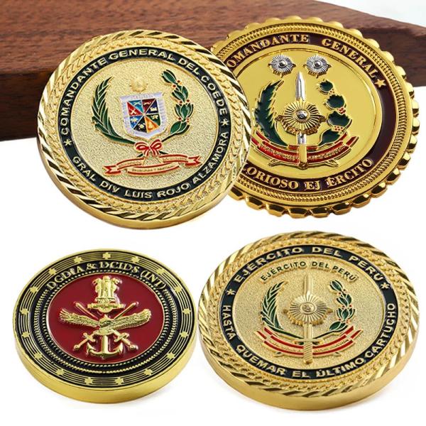 Buy cheap Zinc Alloy Challenge Coin Custom 2d 3D Gold Double Enamel Logo Souvenir Coin from wholesalers