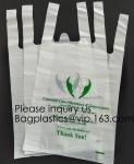 Supermarket Bio-Degradable Compostable T Shirt Bags Thank You Tote Perfect For