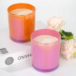 Private Label Custom Glass Jar Scented Candle Luxury Pearlized Electroplate