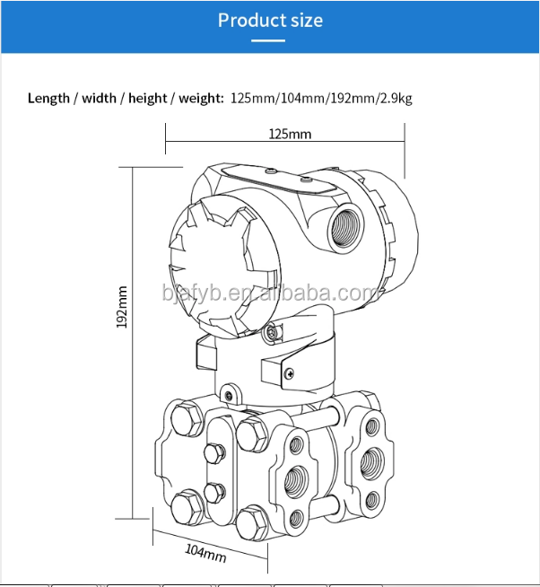 4 20mA HART Differential Pressure Transmitter for Customized Industrial Applications