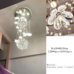 Modern Long Staircase Crystal Chandelier Lighting Indoor Lighting Hanging Luster