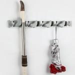 Wall Mounted Metal Broom And Mop Storage Rack Broom Mop Organizer For Pantry