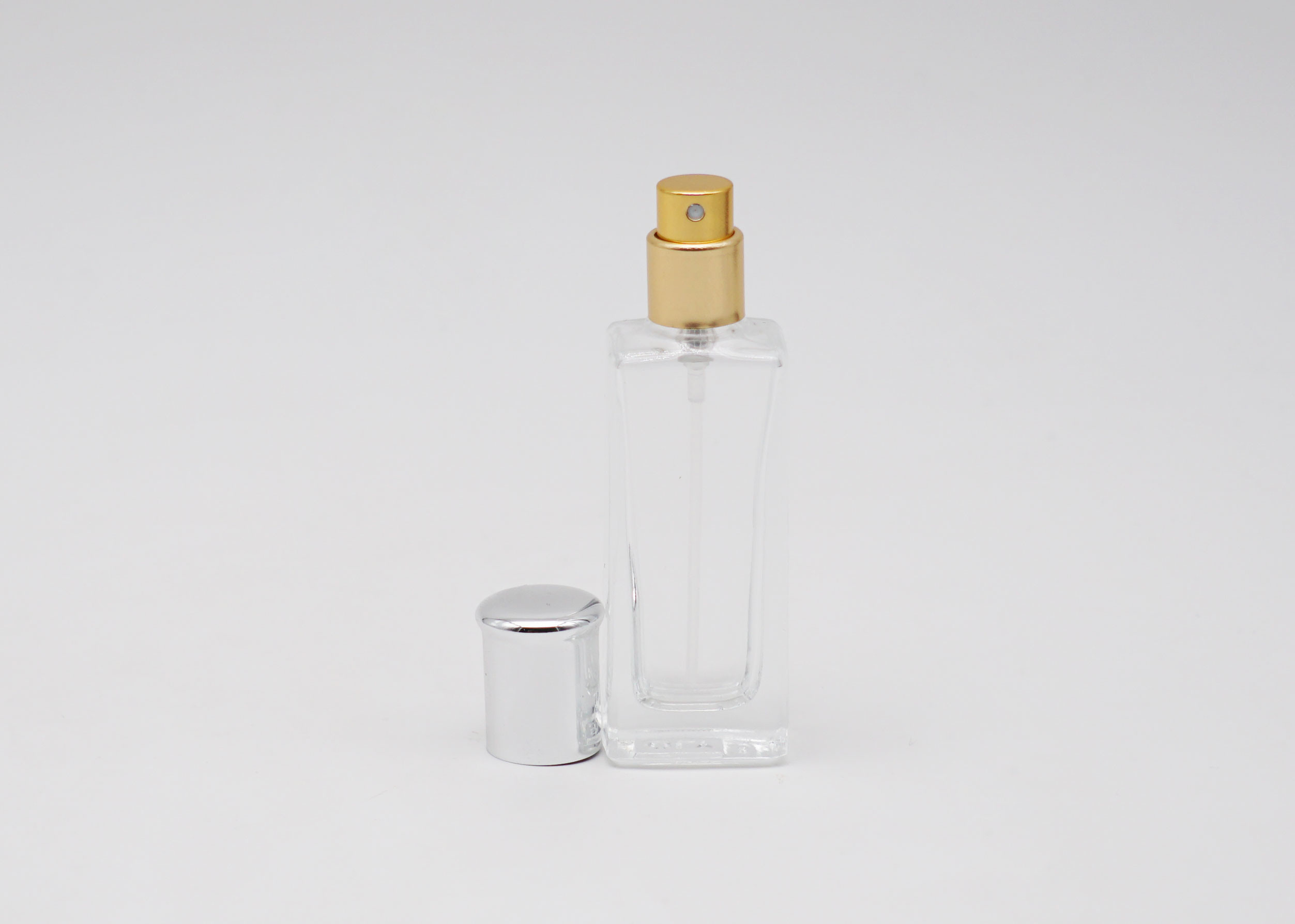 50ml Clear Square Rectangle Shape Empty Glass Perfume Bottles