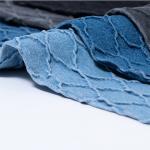 9Oz 3D high Elastic Denim Fabric Jacquard cotton dress materials for office wear