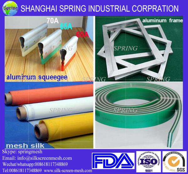 Squeegee, mesh fabric, frame what material do i need for screen printing
