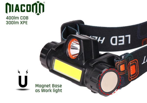 Buy cheap 8 Watt Power Waterproof Rechargeable Headlamp Magnet Base 1500mAh Battery from wholesalers