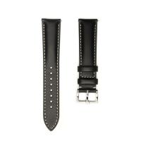 Buy cheap RoHS Watch Band Strap Fashion Genuine 0.9 Inch Black Leather Watch Strap product
