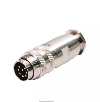 M16 M5 Male Female Circular AISG Connector 8 pin DIN Solder Type Metal Assebly