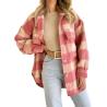 Buy cheap Winter Plaid Jacket Women Overshirt Long Checkered Jacket Woman Female Long Sleeve Winter Shirt Jackets Coats for Women from wholesalers