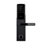 Black Access Control Hotel Door Locks / Smart Door Lock With Card