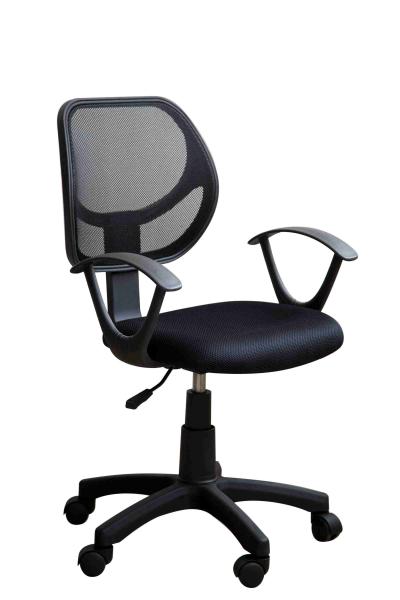 Buy cheap Black Fabric Ergonomic Home Office Computer Chair With Mesh Back / Wheels from wholesalers